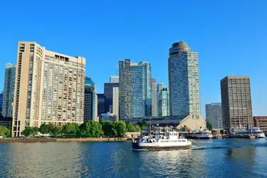 Vancouver skyline with mountains and harbour